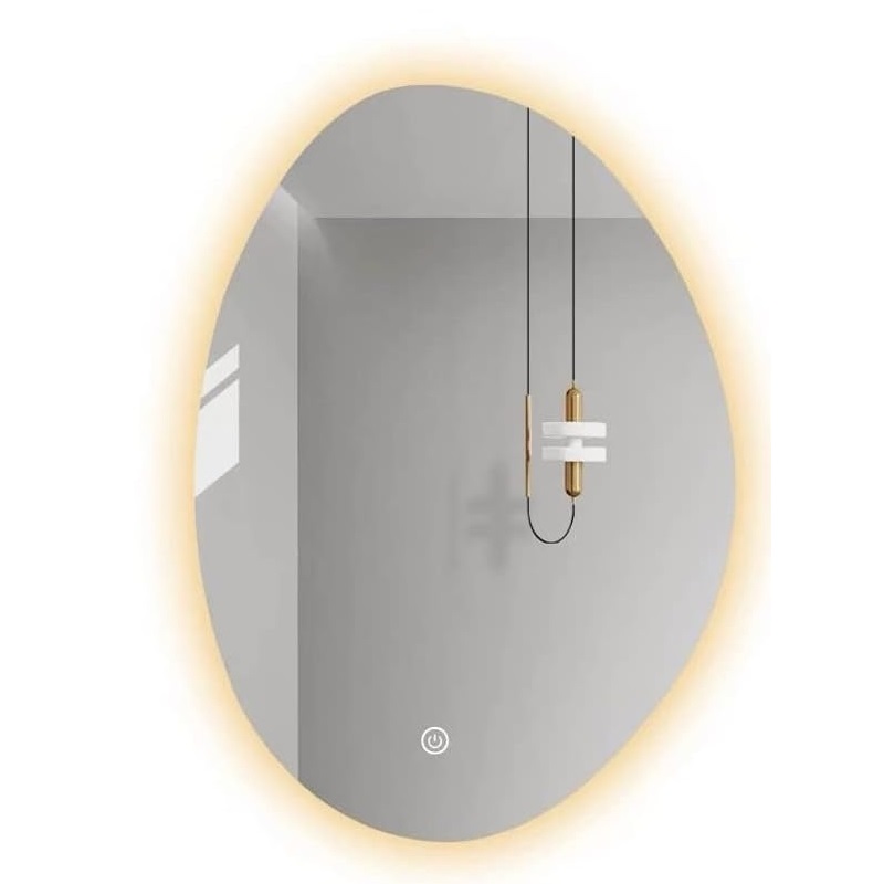 Anti fog LED three color Lighting mirror with touch sensor switch