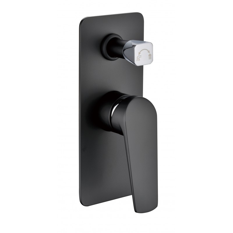 BC59D Black Wall Diverter