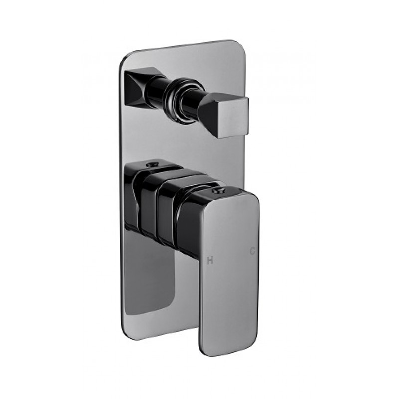 BGM61D Gun Metal Wall Mixer With Diverter