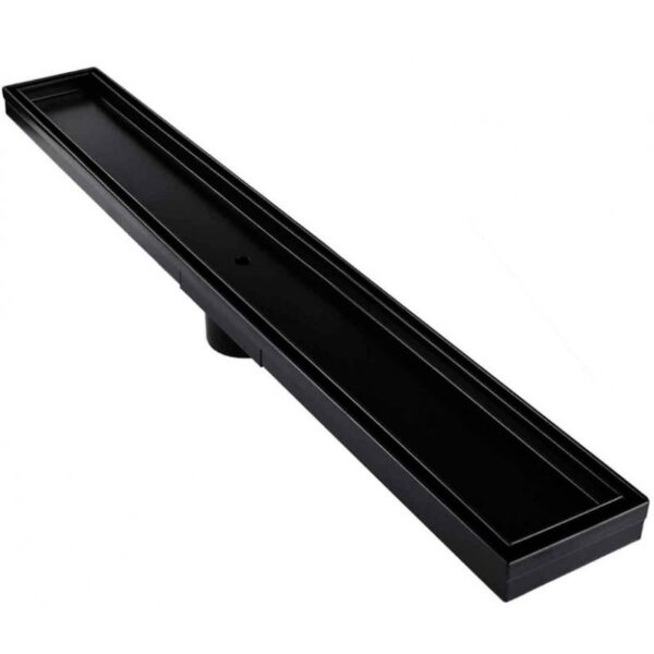 Black Tile Insert Shower Grate 80mm
