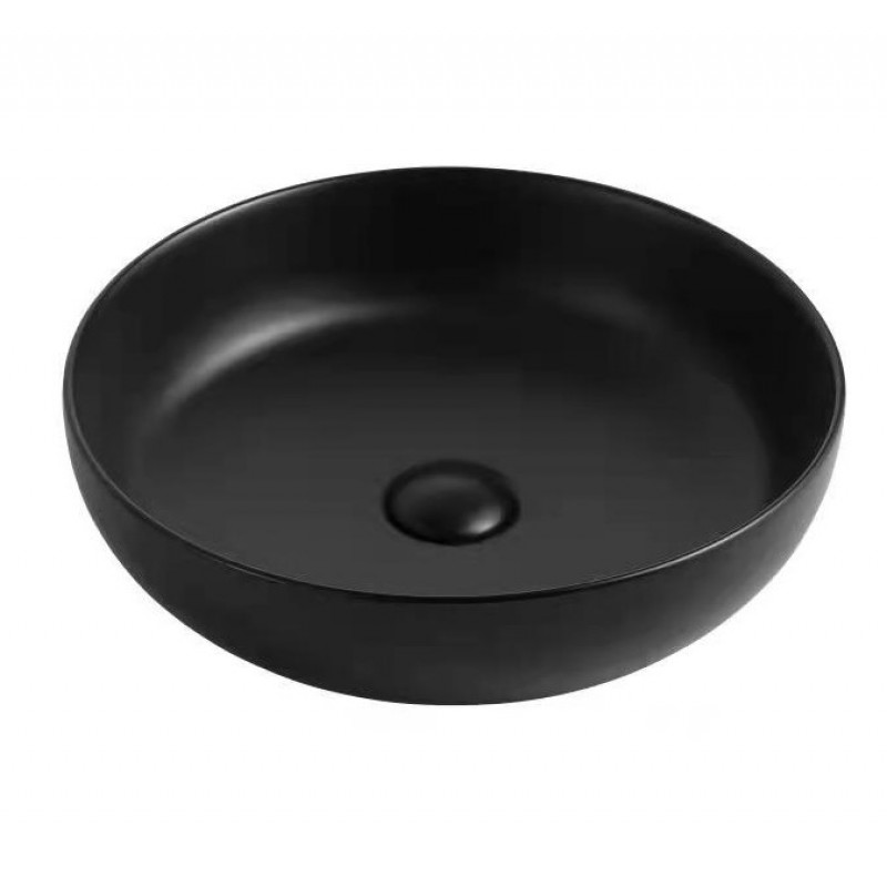 BL343 Matte Black Round Above Counter Basin