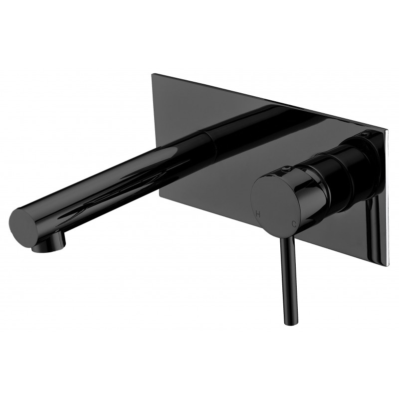 BL479 Matte Black Wall Mixer Combination