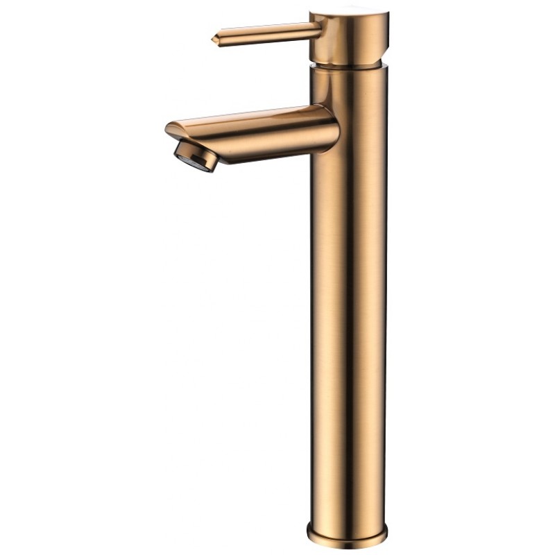 GO164 Brushed Glod Tall Basin Mixer