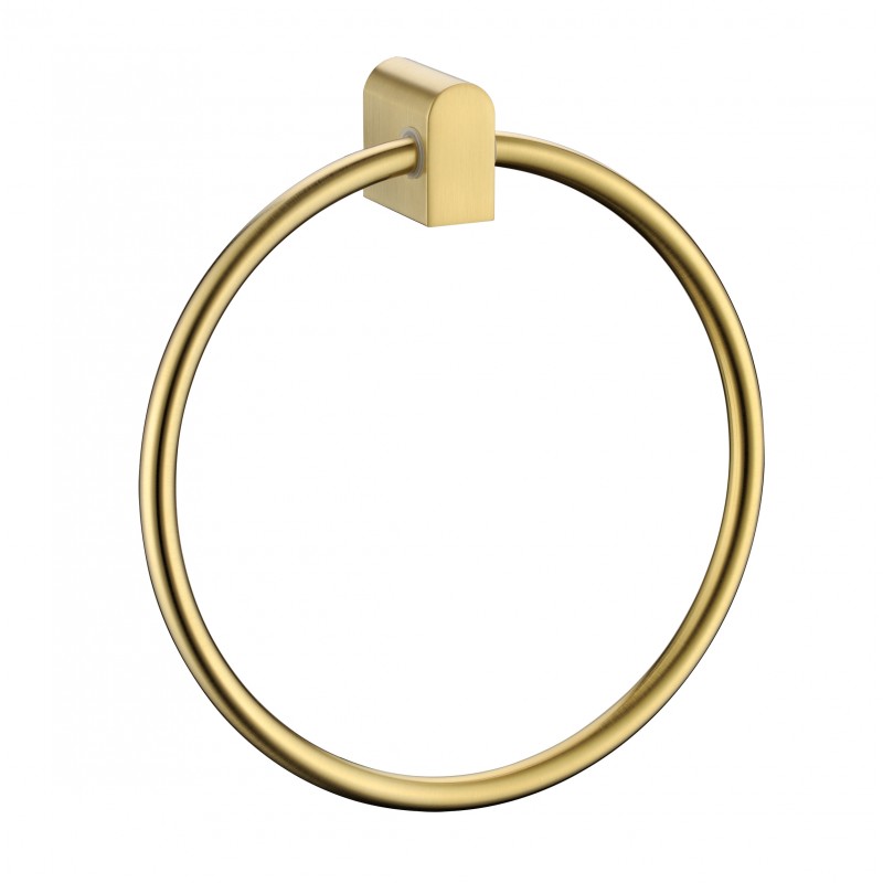 GO9211 Brushed gold hand towel ring