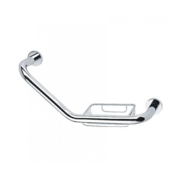 Bathroom Grab Bar Angled with Basket