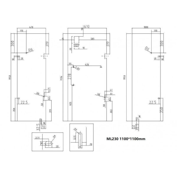 Square Shower Screen - Image 2