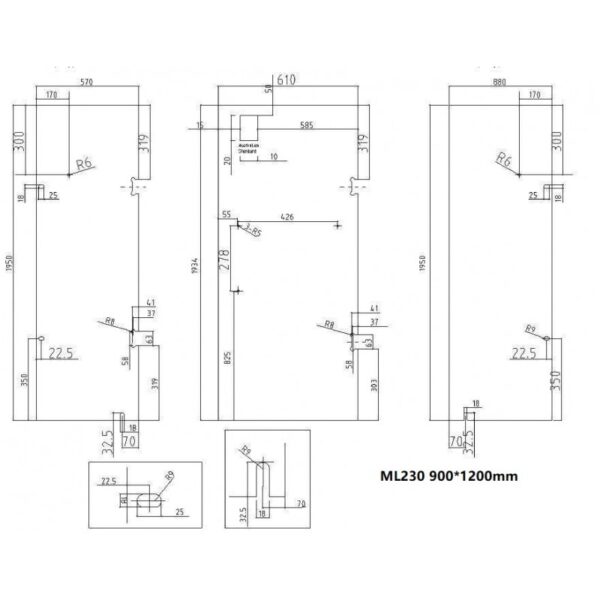 Rectangle Shower Screen - Image 2