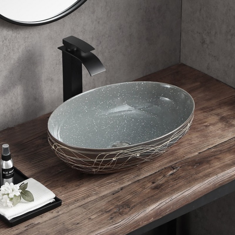 RE606 505365mm Oval Above Counter Basin