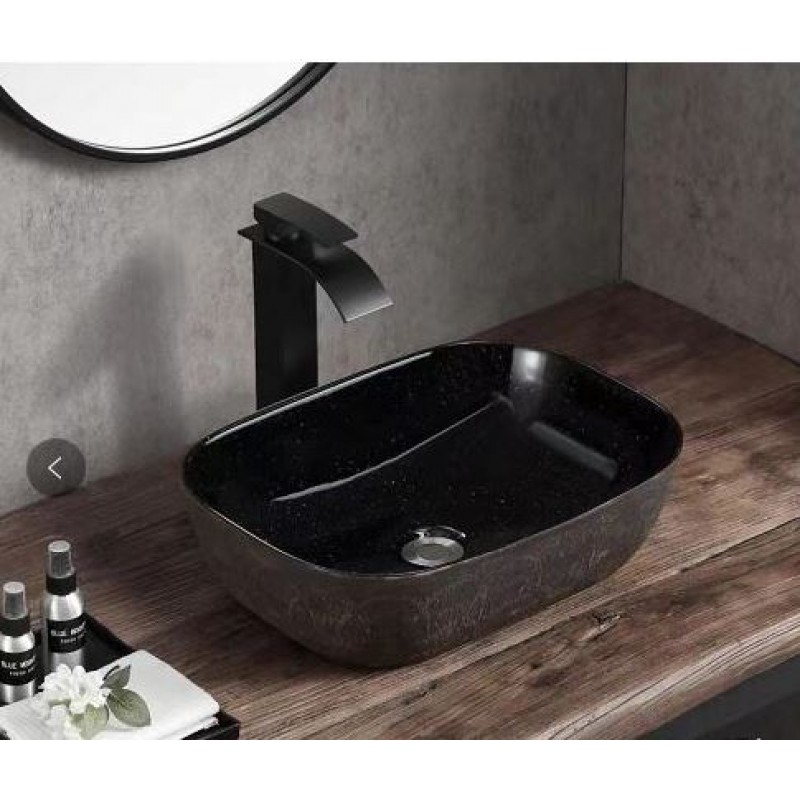 RE608 Black Above Counter Basin