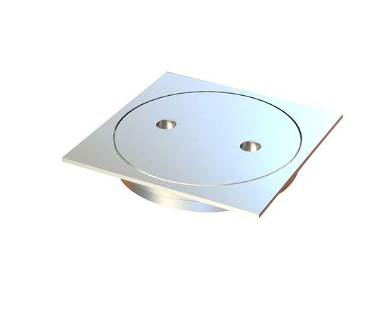 Square Clear Out Floor Waste 100mm Chrome
