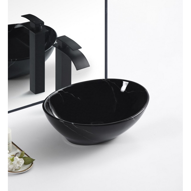 TB376 Black Above Counter Basin