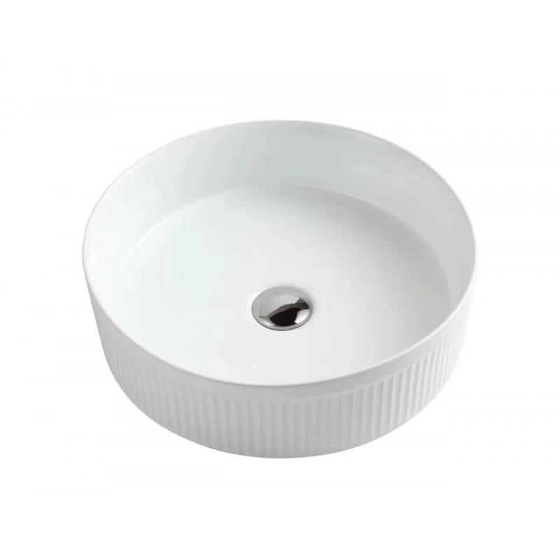 TB467 Ø360mm Gloss White Round Above Counter Basin