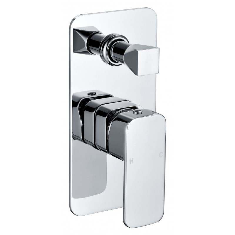 YO61D Soft Square Chrome Wall Diverter