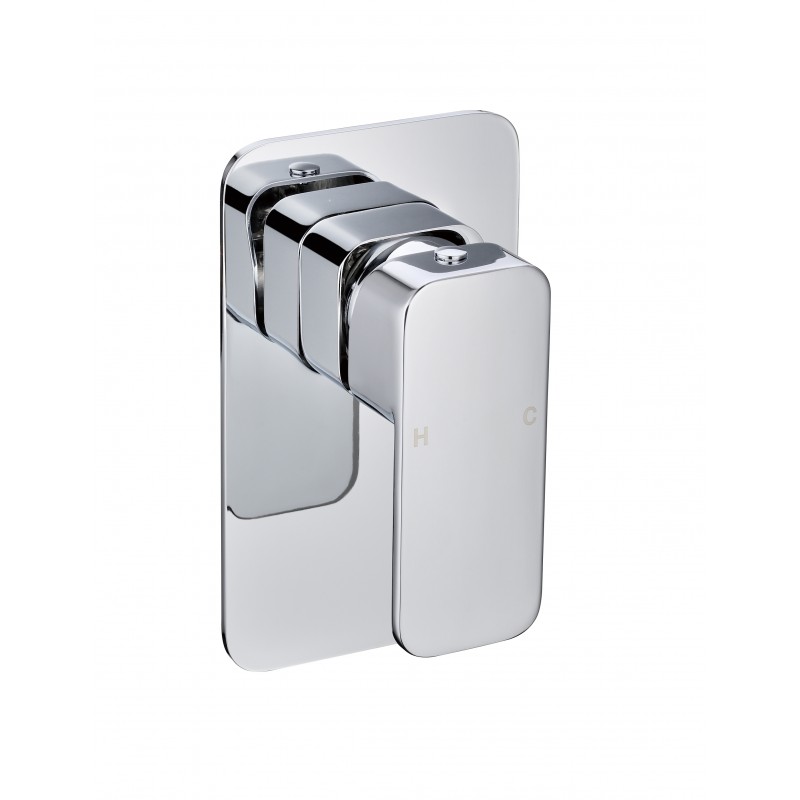 YO61W Soft Square Chrome Wall Mixer